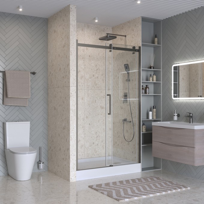 Душевая дверь BELBAGNO MARINO-2-BF-1-130-C-GM