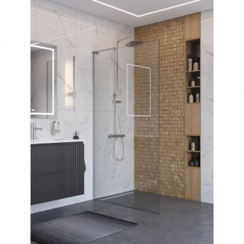 Душевая перегородка BELBAGNO UNO-L-1-TB-110-C-Cr 1100x2000 мм хром