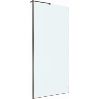 Душевая перегородка BELBAGNO UNO-L-1-TB-90-C-GM 900x2000 мм Оружейная сталь