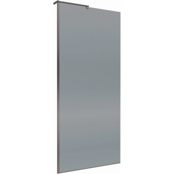 Душевая перегородка BELBAGNO UNO-L-1-TB-80-GR-GM профиль оружейная сталь, стекло серое