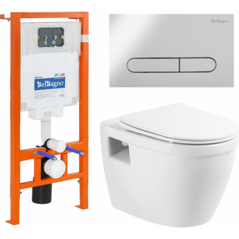 Комплект 4 в 1 унитаз, инсталляция, кнопка смыва, крышка-сиденье BELBAGNO Комплект 4 в 1 унитаз, инсталляция, кнопка смыва, крышка-сиденье BELBAGNO