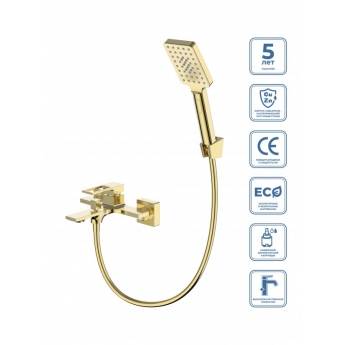 Смеситель для ванны и душа BELBAGNO LUC-VASM-ORO Смеситель для ванны и душа BELBAGNO LUC-VASM-ORO