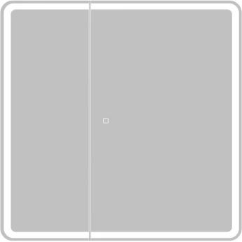 Зеркальный шкаф 80x80 см BELBAGNO MARINO SPC-MAR-800/800-2A-LED-TCH